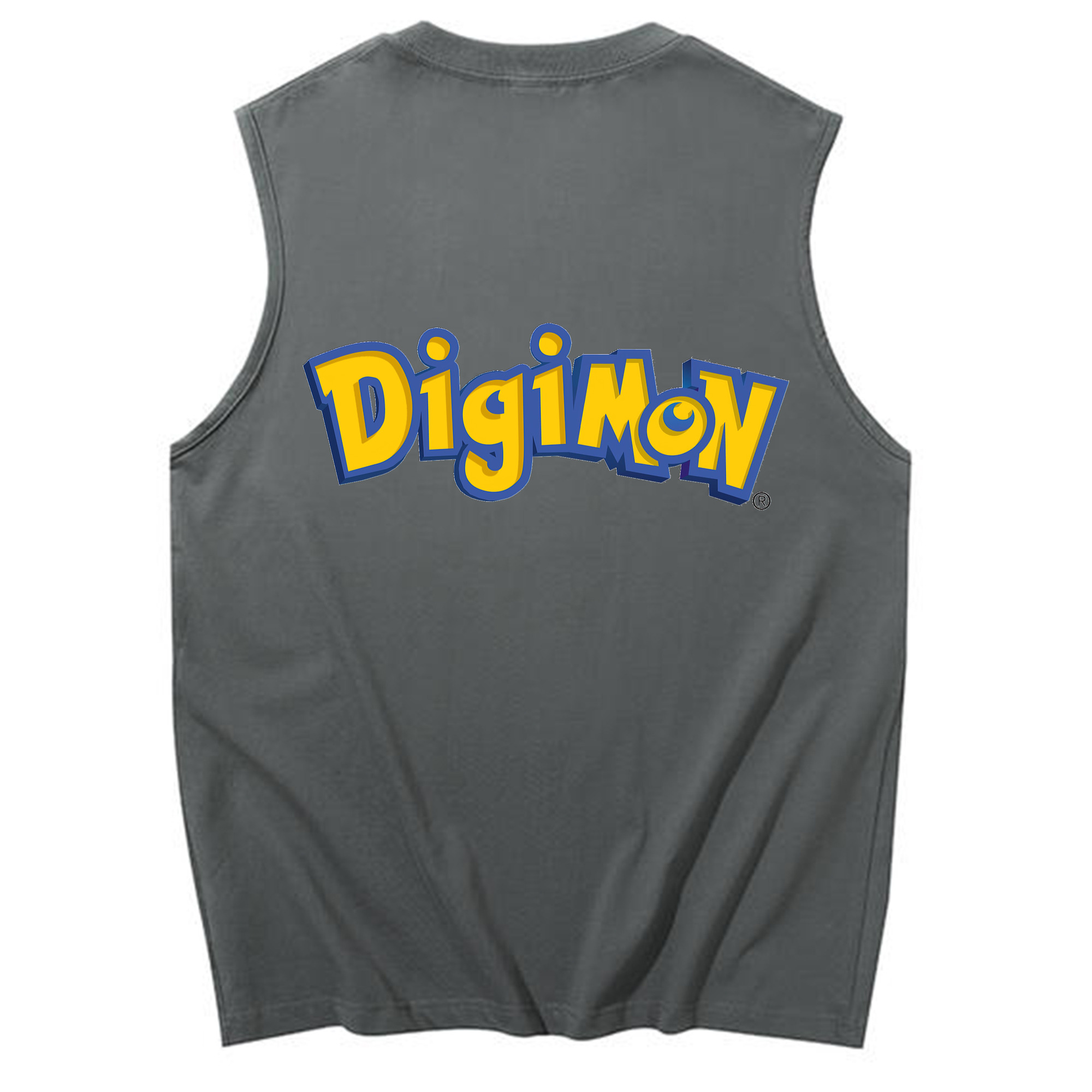 （画像用） Digimon デジタルモンスター/デジモン コットン100％タンクトップ（背面プリント）